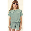 Amalia Terry Jersey T-Shirt, Pale Aqua - T-Shirts - 2