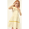 Althea Muslin Dress, Ecru/Ochre - Dresses - 2