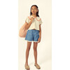 Althea Jersey T-Shirt, Ecru/Salmon - T-Shirts - 2