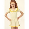 Althea Collared Swimsuit, Ecru Ochre - One Pieces - 3