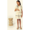 Althea Muslin Skirt, Ecru/Navy - Skirts - 3