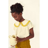 Althea Jersey T-Shirt, Ecru/Ochre - T-Shirts - 2