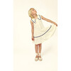 Althea Muslin Dress, Ecru/Navy - Dresses - 3