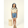 Althea Jersey T-Shirt, Ecru/Navy - T-Shirts - 3