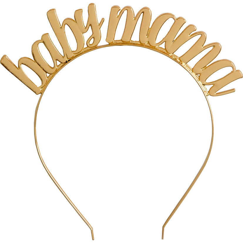 "Baby Mama" Gold Metal Headband - Headbands - 1