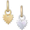 Two Tone Spikey Heart Huggies - Earrings - 1 - thumbnail