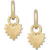 Two Tone Spikey Heart Huggies - Earrings - 2