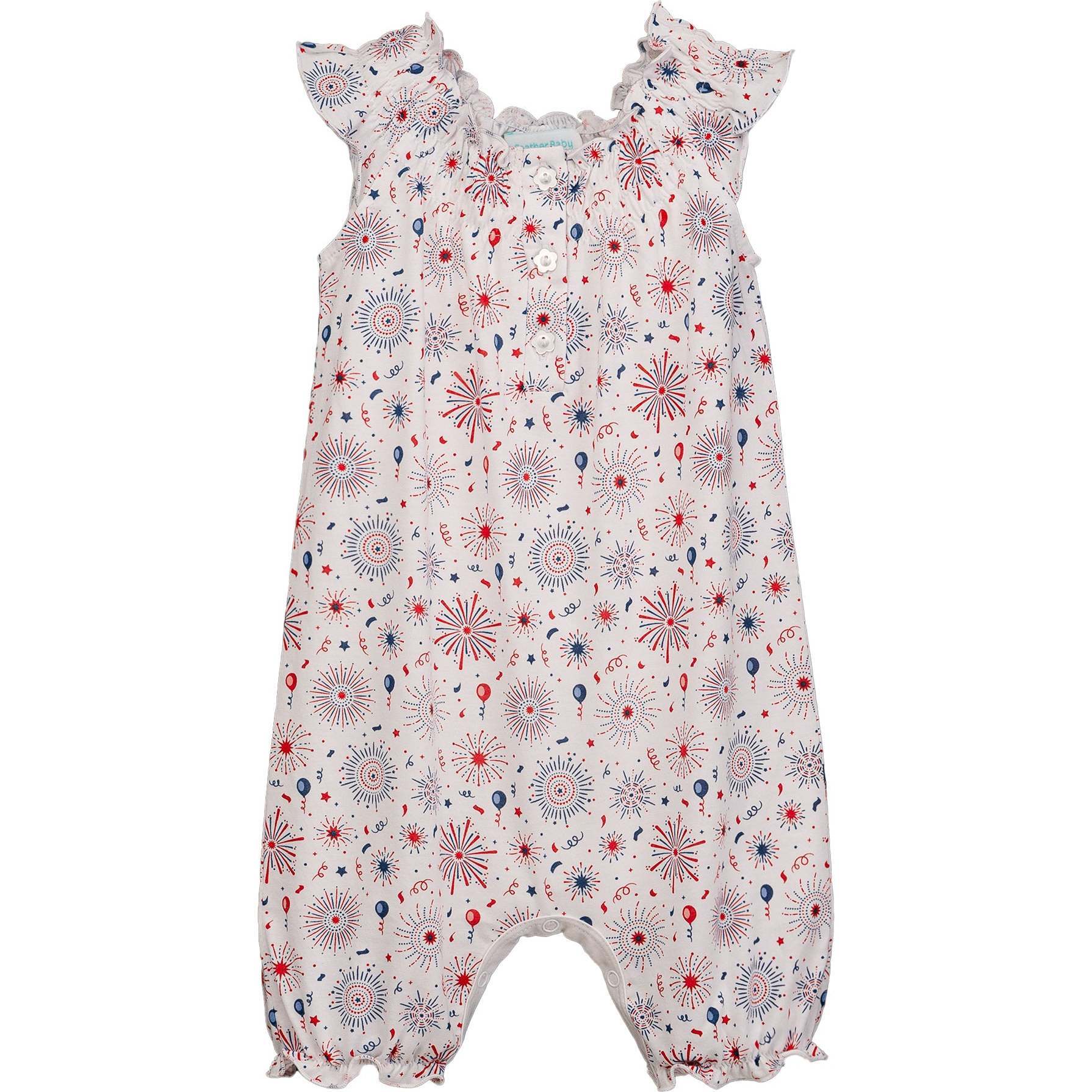Angel-Sleeve Romper, Fireworks - Rompers - 1