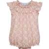 Ruched Bubble, Marlowe's Rose on Pink - Rompers - 1 - thumbnail