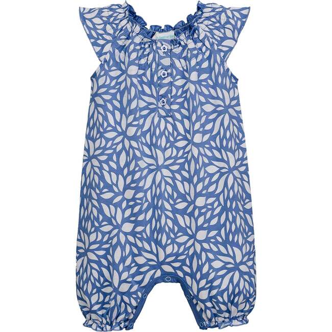 Angel Romper, Sprouts on Blue