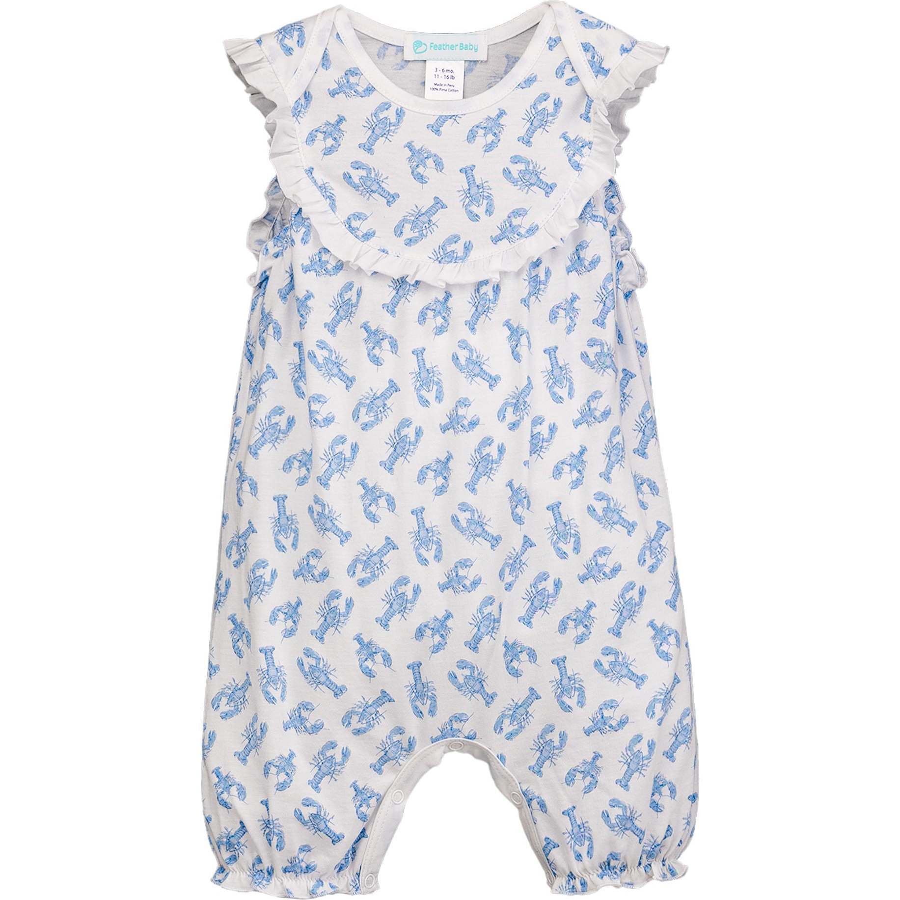 Yoke Romper, Crustacean Craze - Rompers - 1