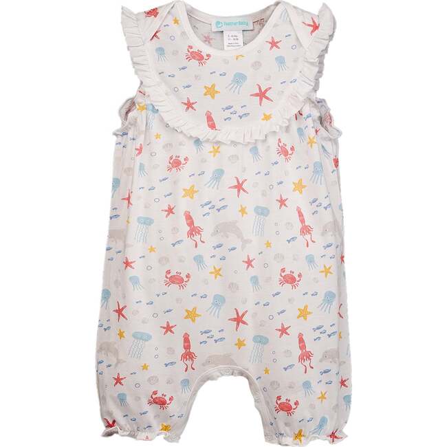 Yoke Romper, Calamari Cuddle Cove - Rompers - 1