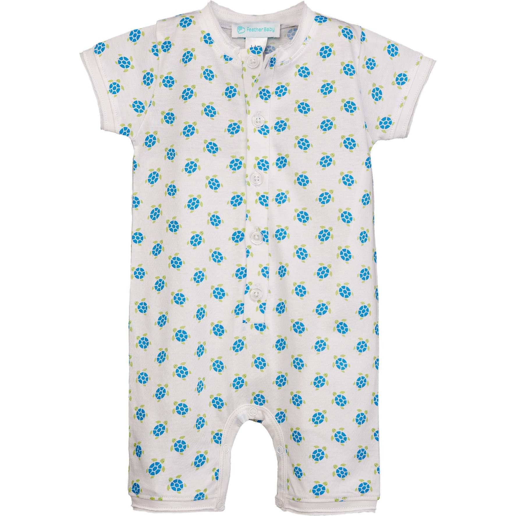 Henley Romper, Sea Turtle Tango - Rompers - 1