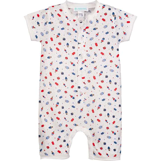 Henley Romper, Patriotic Pops - Rompers - 1