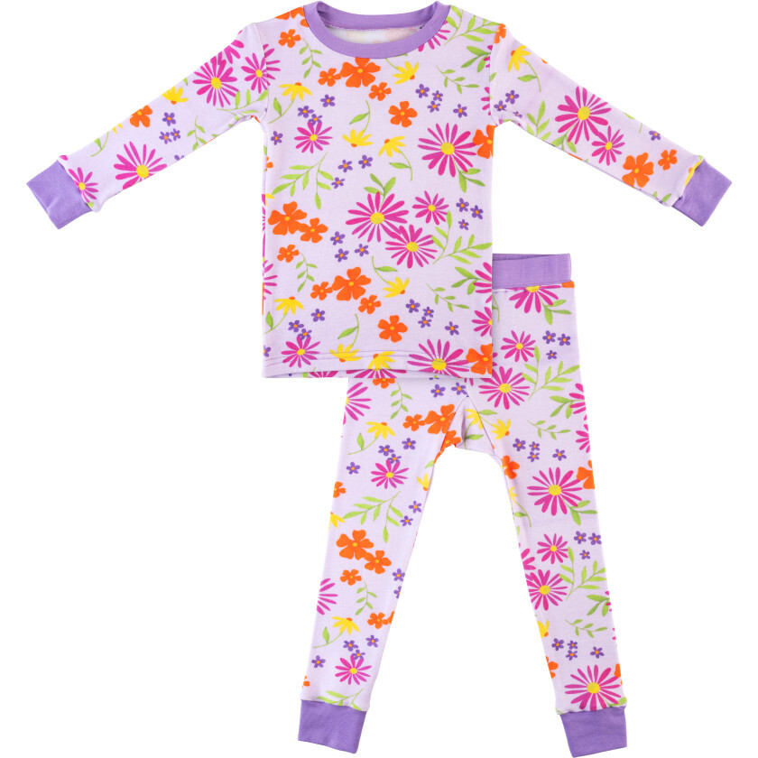 Toddler Bamboo Pajamas, Easter Floral - Pajamas - 1