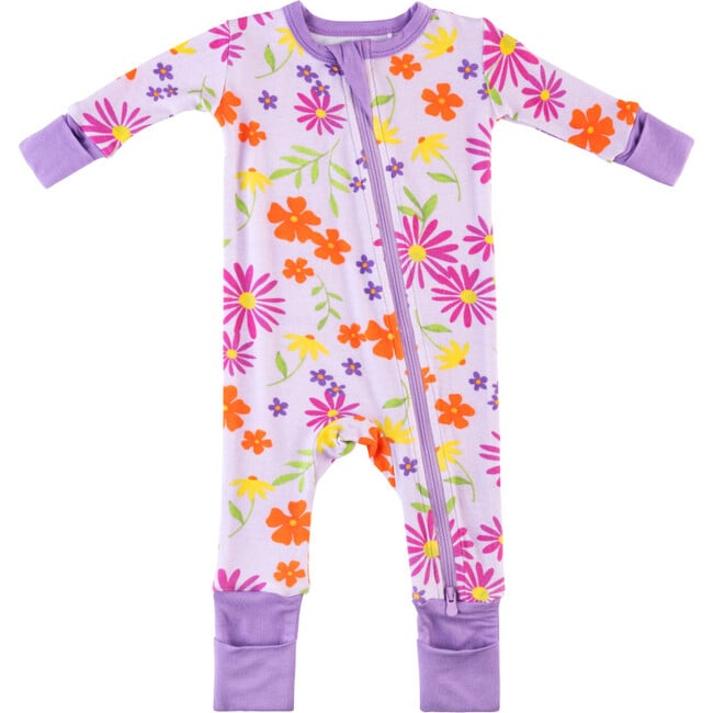 Baby Bamboo Pajamas w/ DreamCuffs®, Easter Floral - Footie Pajamas - 1