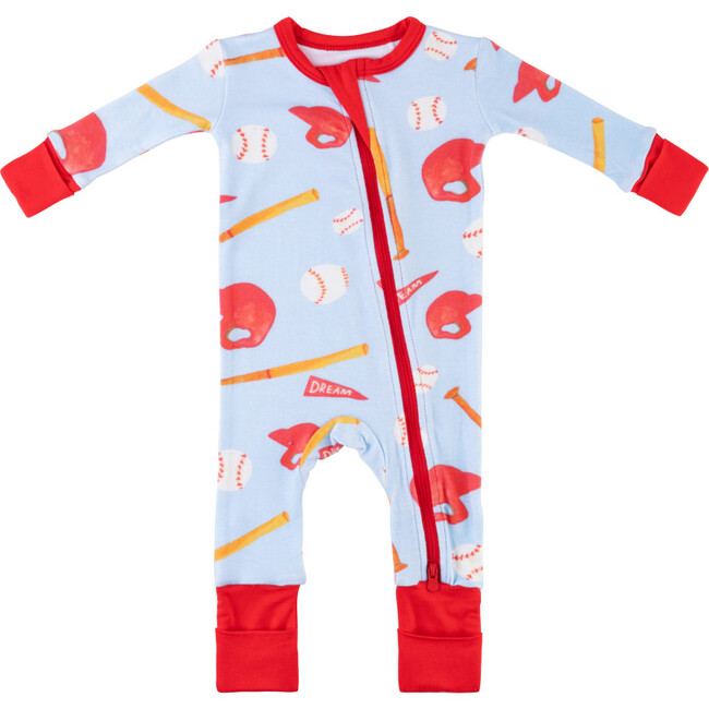 Baby Bamboo Pajamas w/ DreamCuffs®, Baseball - Footie Pajamas - 1