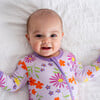 Baby Bamboo Pajamas w/ DreamCuffs®, Easter Floral - Footie Pajamas - 2