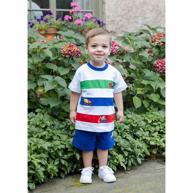 Knit Short Set With Trucks - Mixed Apparel Set - 2