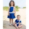 Pique Knit Shortall With Sailboat - Rompers - 3