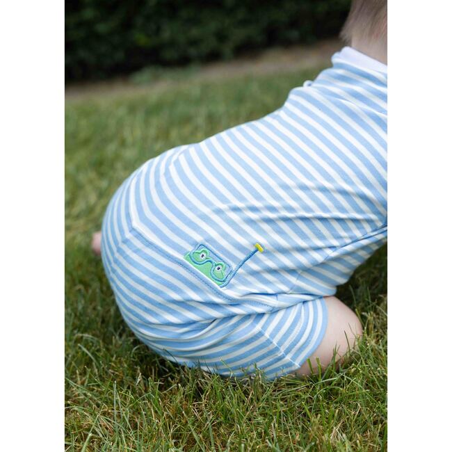 Stripe Knit Shortall With Frog - Rompers - 3