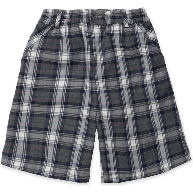 Play Cargo Shorts in Grey Plaid