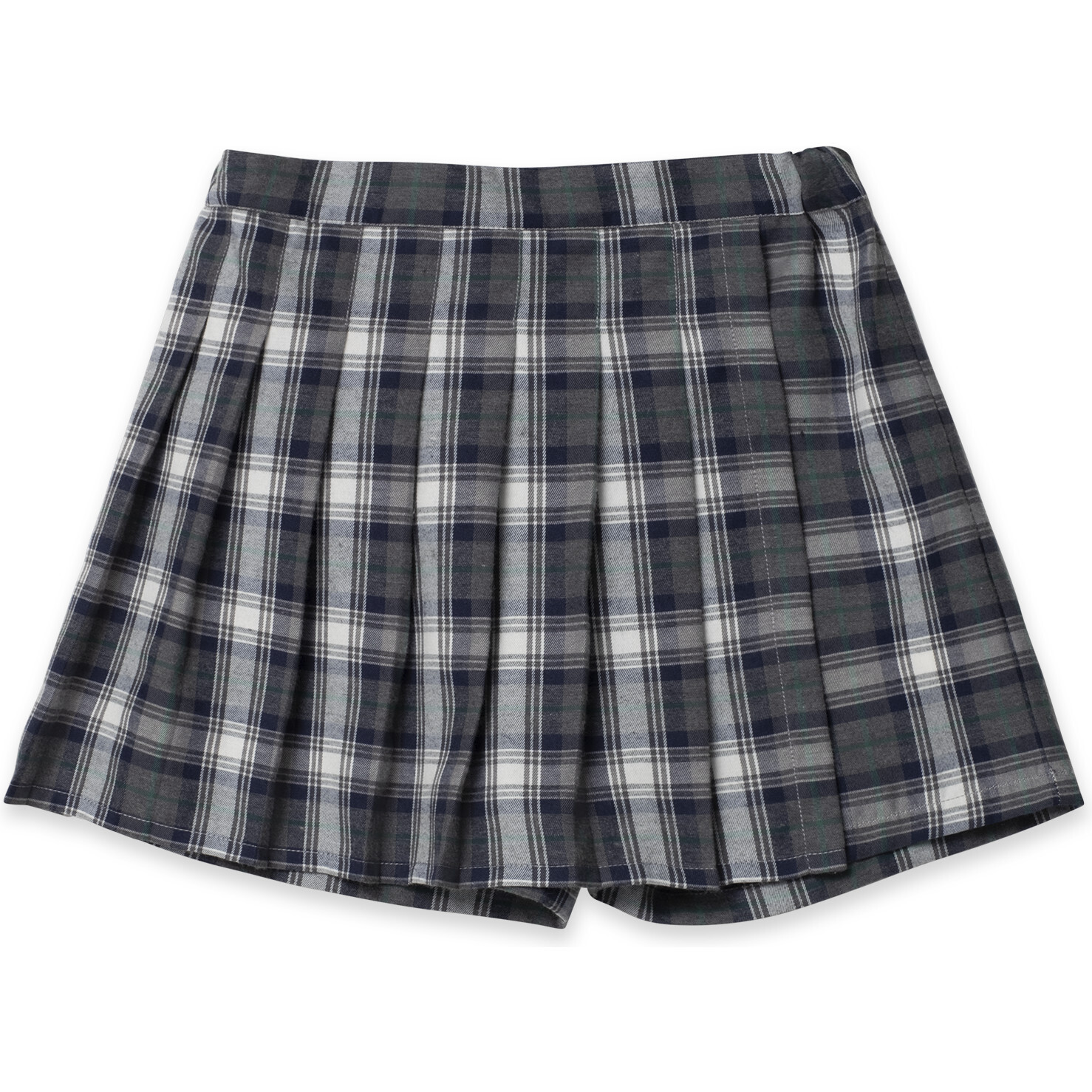 Play Pleated Skort in Grey Plaid - Skirts - 1
