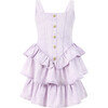Estelle Denim Mini Dress, Purple - Dresses - 1 - thumbnail