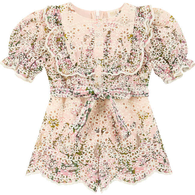 Chiara Embroidered Romper (Baby), Floral - Rompers - 1