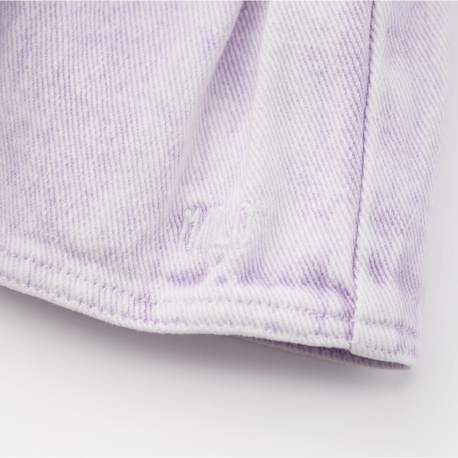 Estelle Denim Mini Dress, Purple - Dresses - 8