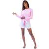 Women's Pink Jersey Long Sleeve Top - Pajamas - 3