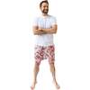 Men's Martinique® Pink Banana Leaf Sleep Shorts - Pajamas - 3