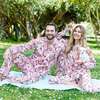 Men's Martinique® Pink Banana Leaf Long PJ Set - Pajamas - 2