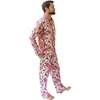 Men's Martinique® Pink Banana Leaf Long PJ Set - Pajamas - 4
