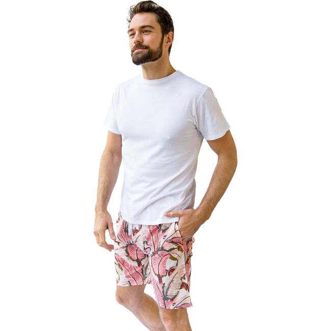 Men's Martinique® Pink Banana Leaf Sleep Shorts - Pajamas - 5