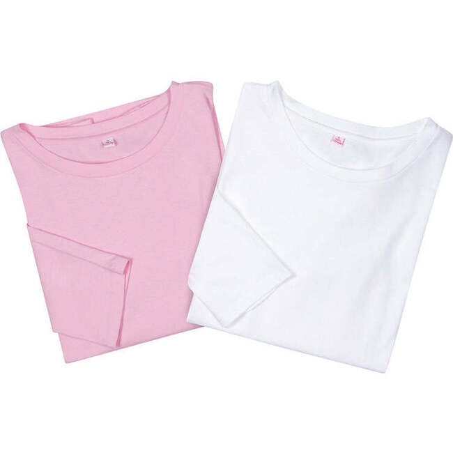 Women's Pink Jersey Long Sleeve Top - Pajamas - 7