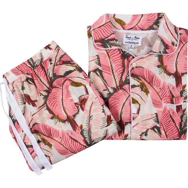 Men's Martinique® Pink Banana Leaf Long PJ Set - Pajamas - 5