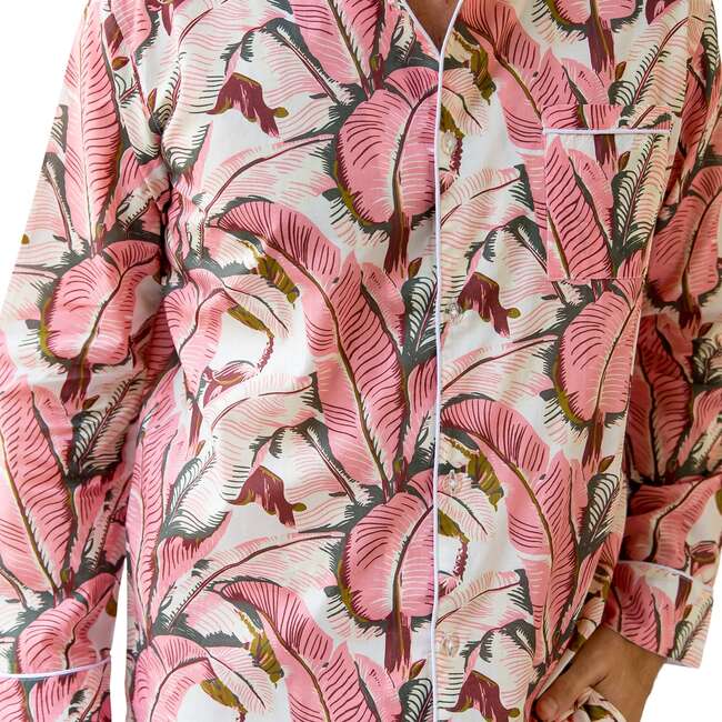 Men's Martinique® Pink Banana Leaf Long PJ Set - Pajamas - 6