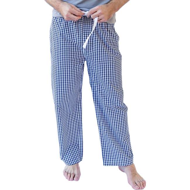 Men's Hepburn Gingham Navy PJ Pants - Pajamas - 4