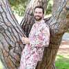 Men's Martinique® Pink Banana Leaf Long PJ Set - Pajamas - 7