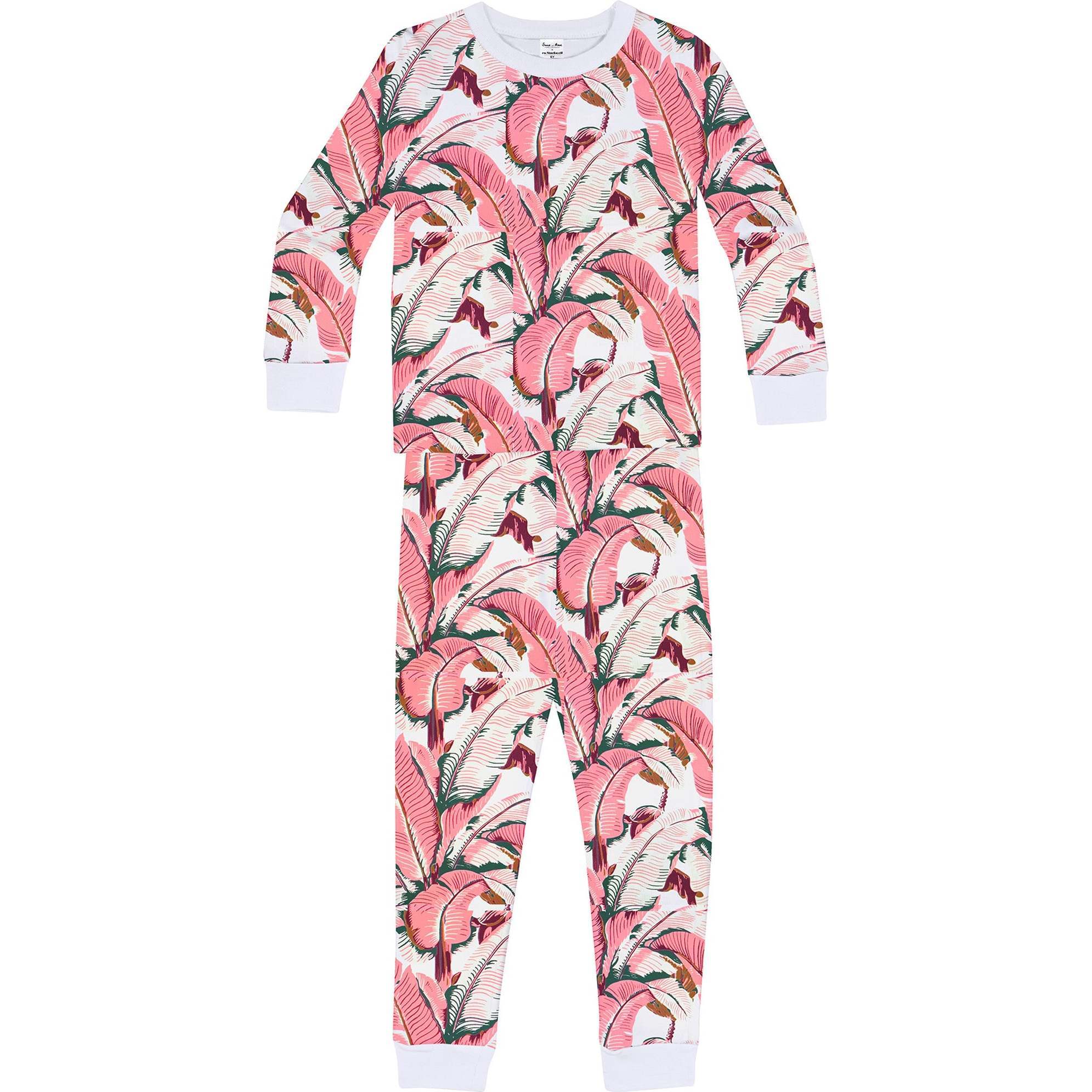 Kids Martinique® Pink Banana Leaf PJ Set - Pajamas - 1