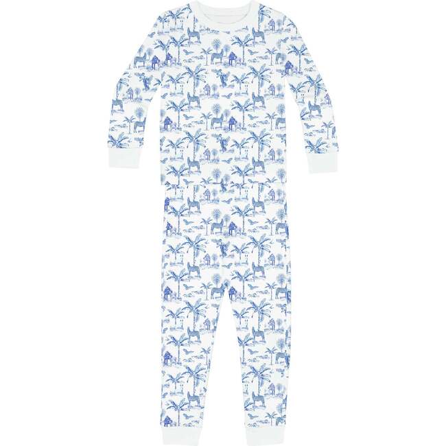 Kids Skydog Blue Toile Long PJ Set - Pajamas - 1