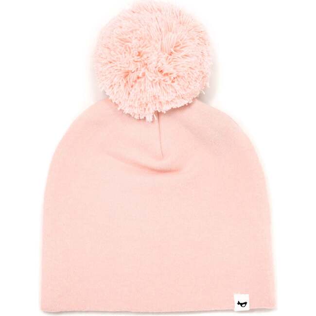 Pale Pink Pom Hat, Pale Pink - Hats - 1