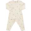 Mini Sailboats Two Piece Set, Milk - Mixed Apparel Set - 1 - thumbnail