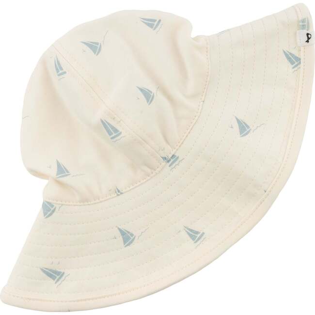 Mini Sailboats Sunhat, Milk - Sun Hats - 1