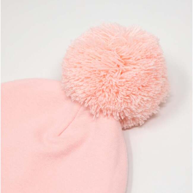 Pale Pink Pom Hat, Pale Pink - Hats - 2