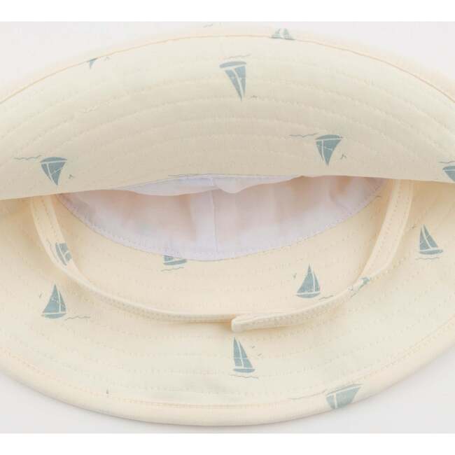 Mini Sailboats Sunhat, Milk - Sun Hats - 3