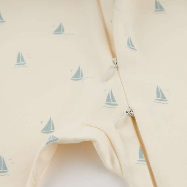 Mini Sailboats Footie , Milk - Footie Pajamas - 3