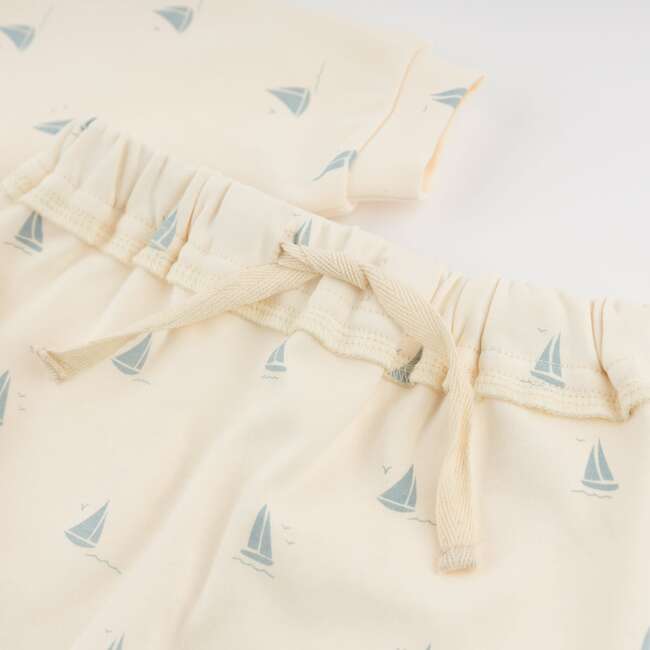 Mini Sailboats Brooklyn Boxy Jogger Set, Milk - Mixed Apparel Set - 4