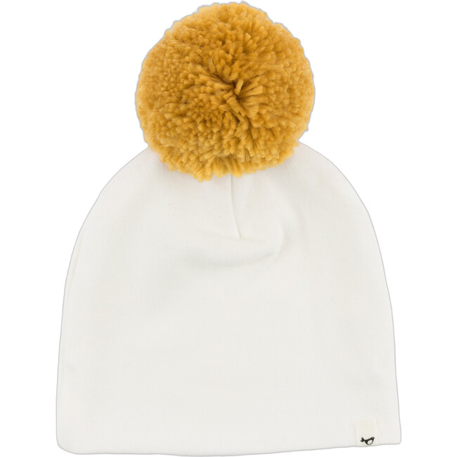 Golden Pom Hat, Cream